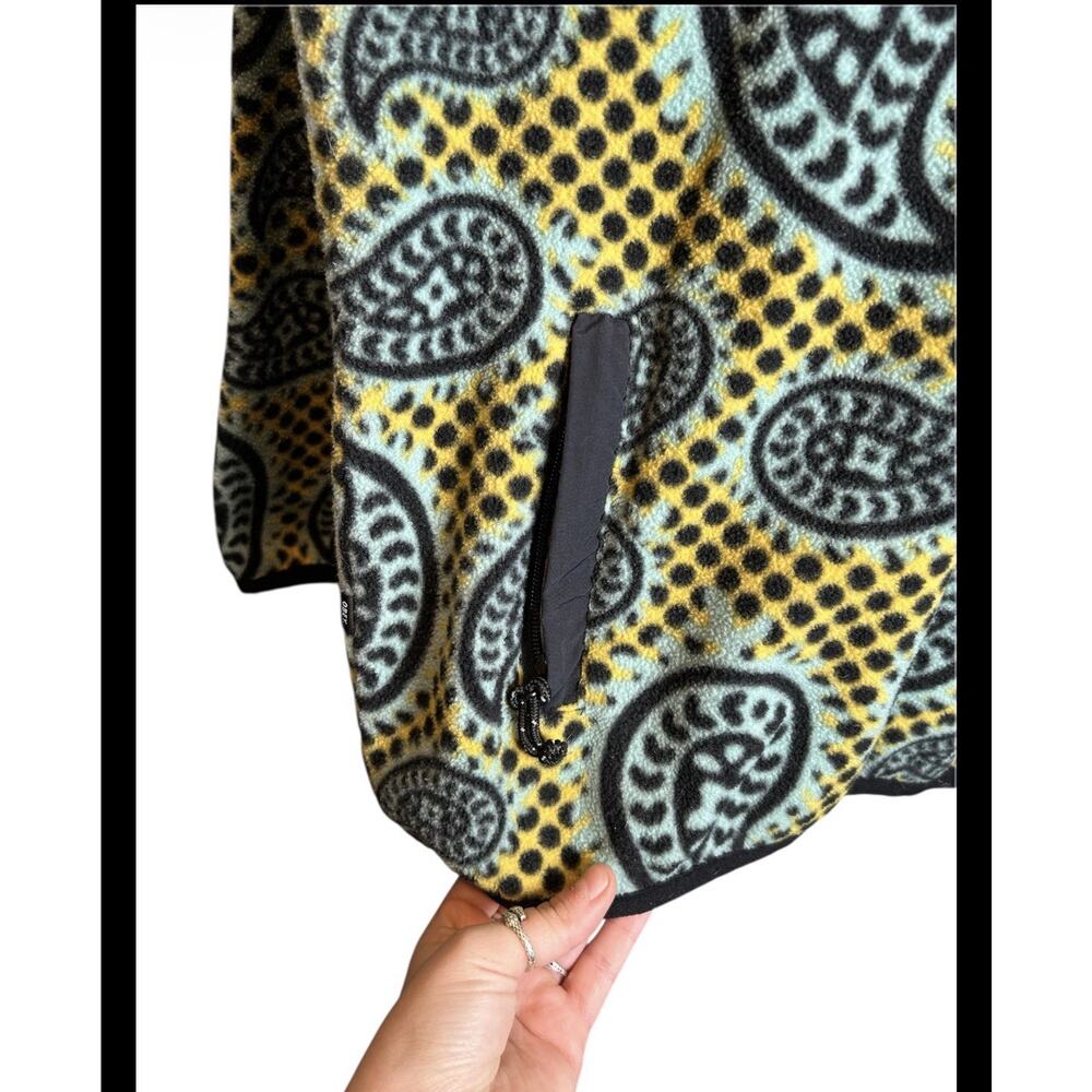 Obey Worldwide Eisley Paisley Half-Zip Fleece Size Large - Picture 2 of 5
